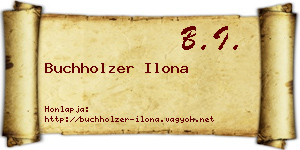 Buchholzer Ilona névjegykártya